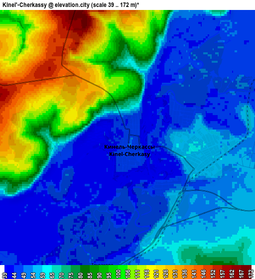 Zoom OUT 2x Kinel’-Cherkassy, Russia elevation map