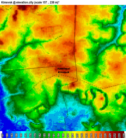 Zoom OUT 2x Kimovsk, Russia elevation map