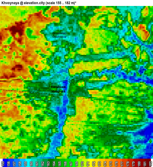 Zoom OUT 2x Khvoynaya, Russia elevation map