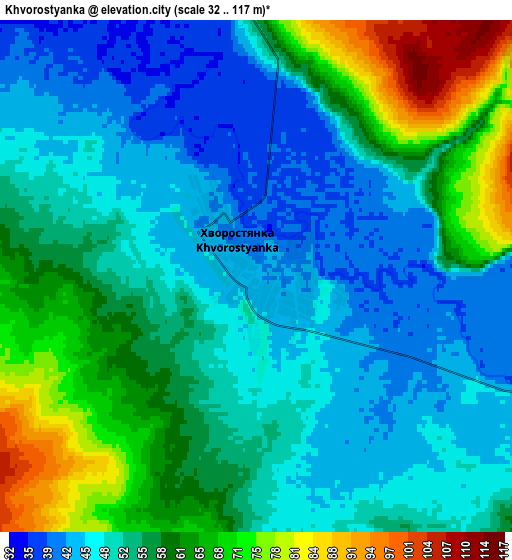 Zoom OUT 2x Khvorostyanka, Russia elevation map