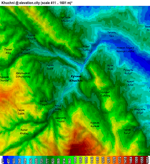 Zoom OUT 2x Khuchni, Russia elevation map