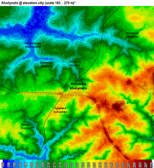 Zoom OUT 2x Khotynets, Russia elevation map
