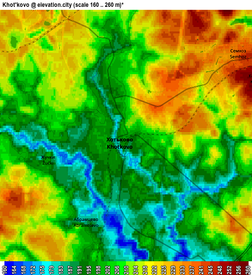 Zoom OUT 2x Khot'kovo, Russia elevation map