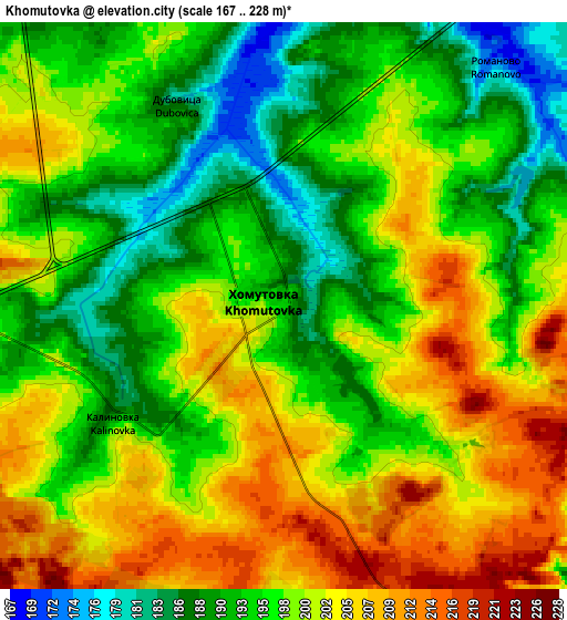 Zoom OUT 2x Khomutovka, Russia elevation map