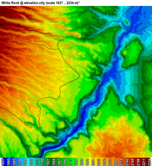 Zoom OUT 2x White Rock, United States elevation map