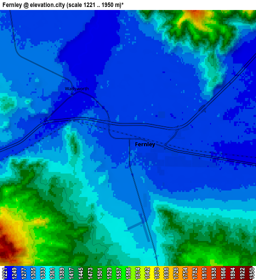 Zoom OUT 2x Fernley, United States elevation map