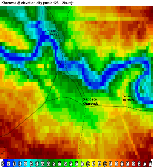 Zoom OUT 2x Kharovsk, Russia elevation map