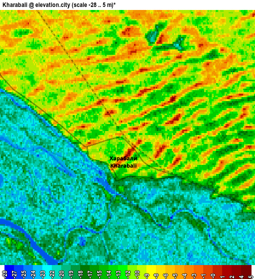 Zoom OUT 2x Kharabali, Russia elevation map