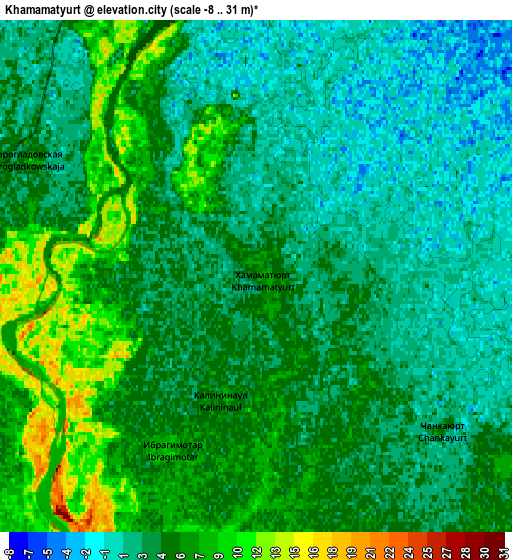 Zoom OUT 2x Khamamatyurt, Russia elevation map