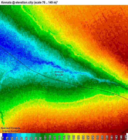 Zoom OUT 2x Kevsala, Russia elevation map