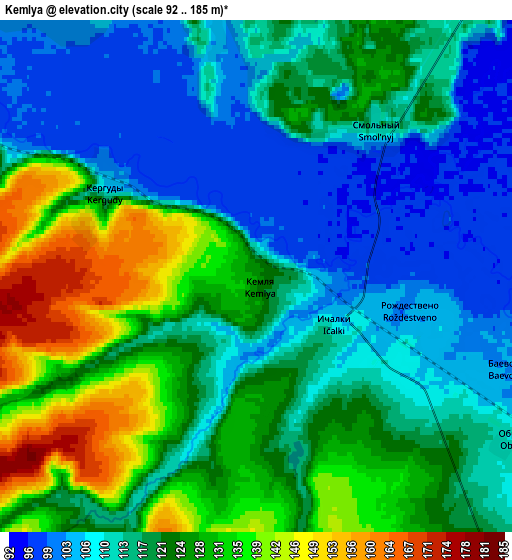 Zoom OUT 2x Kemlya, Russia elevation map