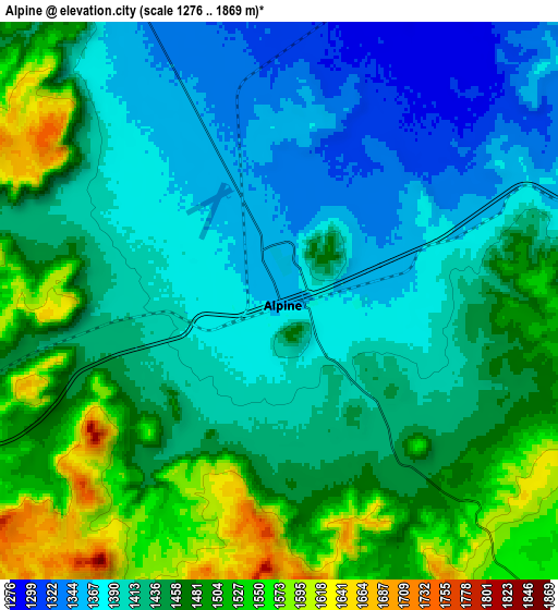 Zoom OUT 2x Alpine, United States elevation map