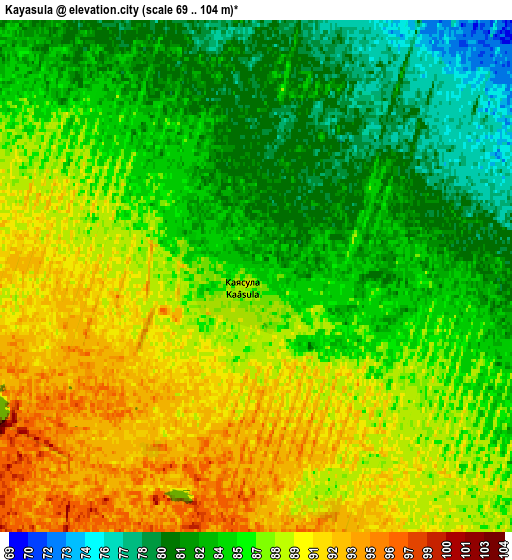 Zoom OUT 2x Kayasula, Russia elevation map