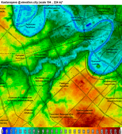 Zoom OUT 2x Kastanayevo, Russia elevation map