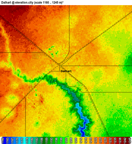 Zoom OUT 2x Dalhart, United States elevation map