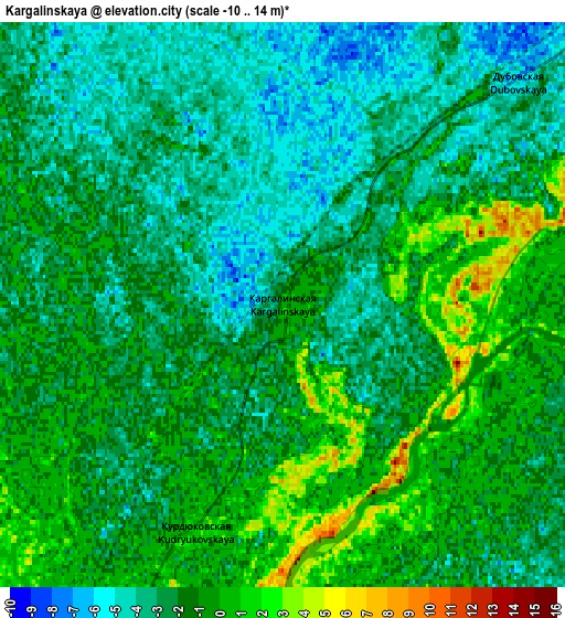 Zoom OUT 2x Kargalinskaya, Russia elevation map