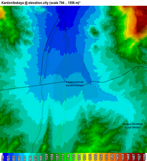 Zoom OUT 2x Kardonikskaya, Russia elevation map