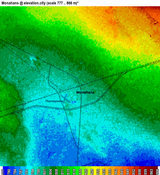 Zoom OUT 2x Monahans, United States elevation map