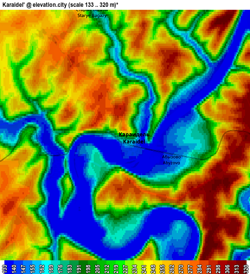 Zoom OUT 2x Karaidel’, Russia elevation map