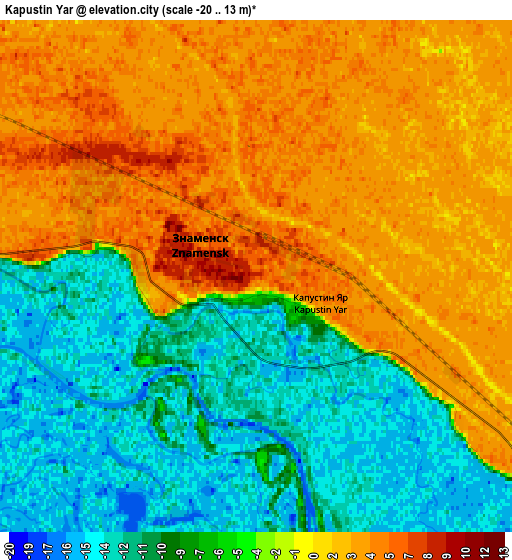 Zoom OUT 2x Kapustin Yar, Russia elevation map