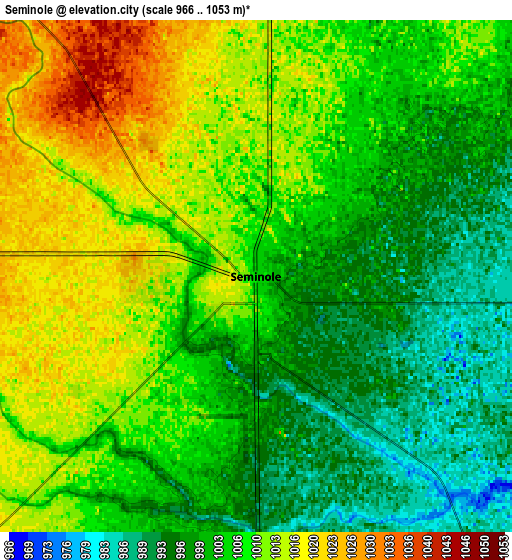 Zoom OUT 2x Seminole, United States elevation map