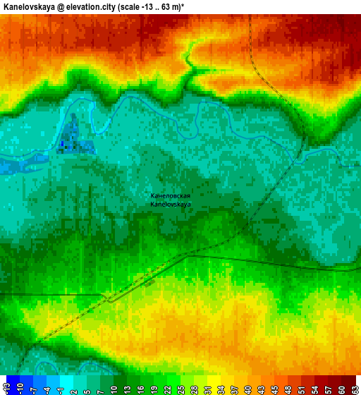 Zoom OUT 2x Kanelovskaya, Russia elevation map