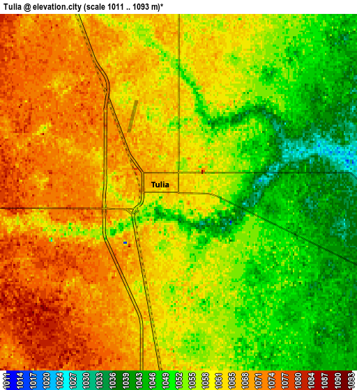 Zoom OUT 2x Tulia, United States elevation map