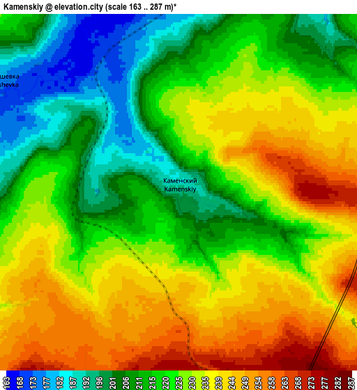 Zoom OUT 2x Kamenskiy, Russia elevation map