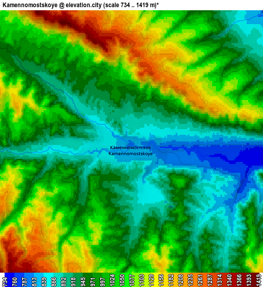 Zoom OUT 2x Kamennomostskoye, Russia elevation map