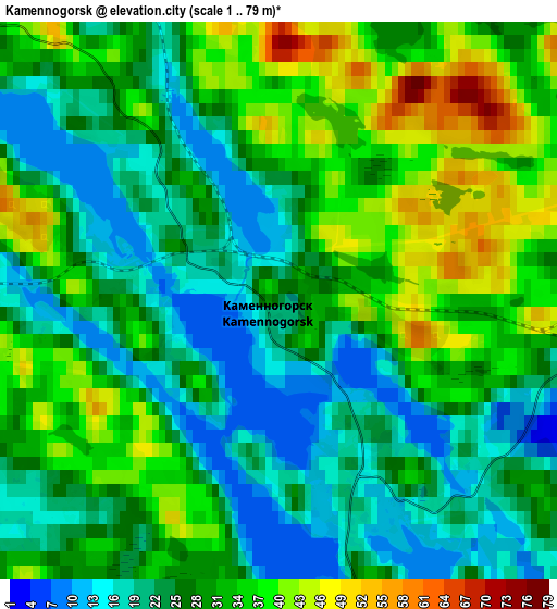 Zoom OUT 2x Kamennogorsk, Russia elevation map