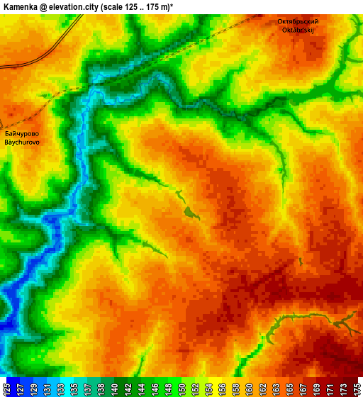 Zoom OUT 2x Kamenka, Russia elevation map