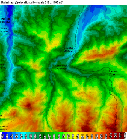 Zoom OUT 2x Kalininaul, Russia elevation map