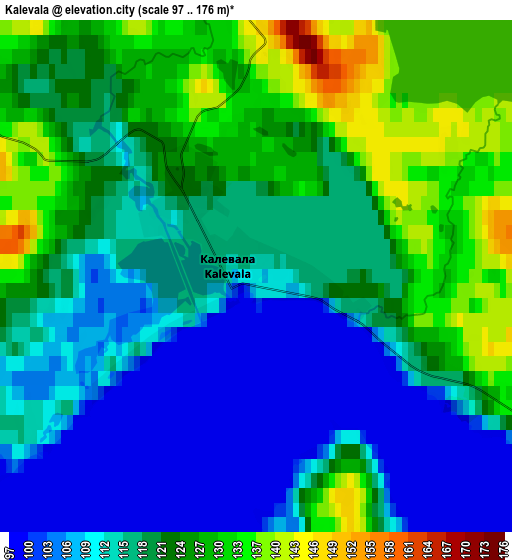 Zoom OUT 2x Kalevala, Russia elevation map