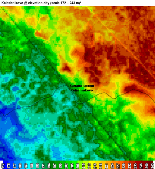 Zoom OUT 2x Kalashnikovo, Russia elevation map