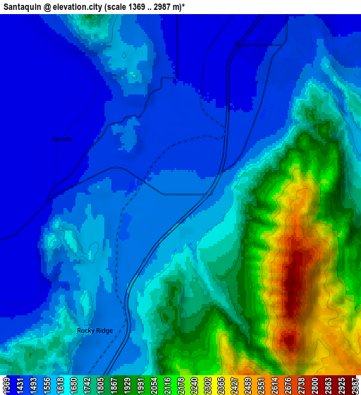 Zoom OUT 2x Santaquin, United States elevation map