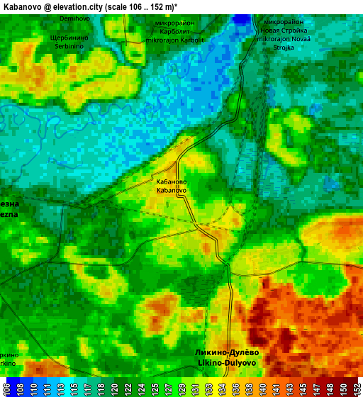Zoom OUT 2x Kabanovo, Russia elevation map