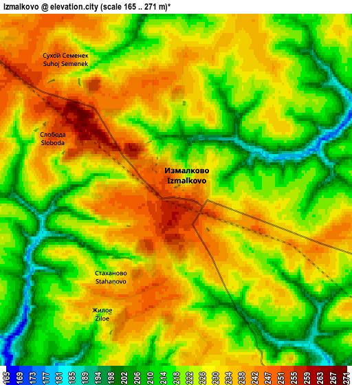 Zoom OUT 2x Izmalkovo, Russia elevation map