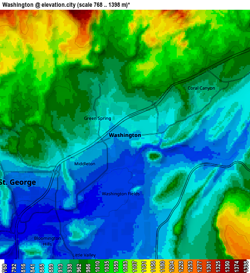 Zoom OUT 2x Washington, United States elevation map