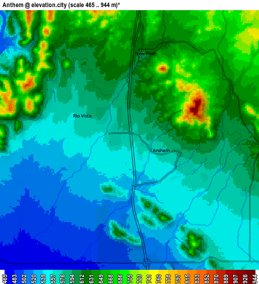 Zoom OUT 2x Anthem, United States elevation map