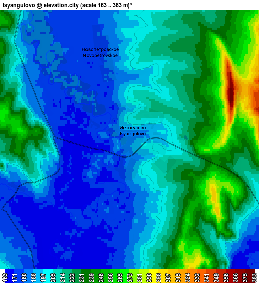 Zoom OUT 2x Isyangulovo, Russia elevation map