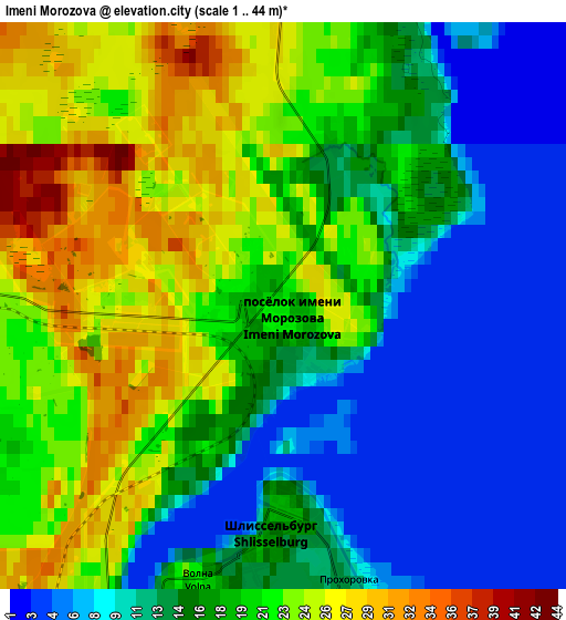 Zoom OUT 2x Imeni Morozova, Russia elevation map