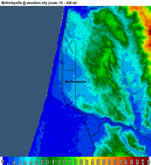 Zoom OUT 2x McKinleyville, United States elevation map