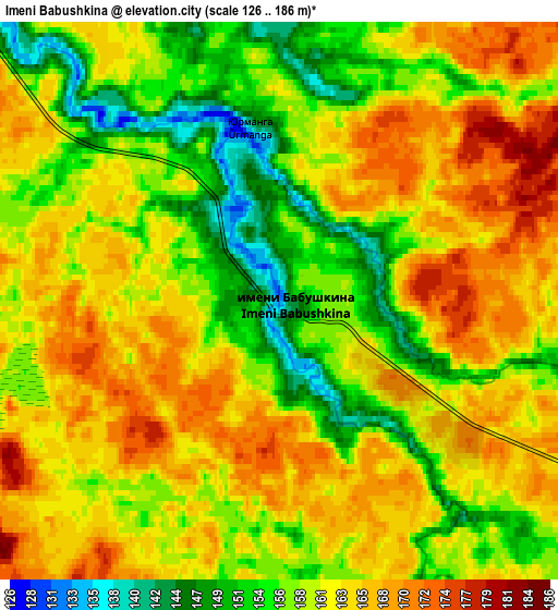 Zoom OUT 2x Imeni Babushkina, Russia elevation map