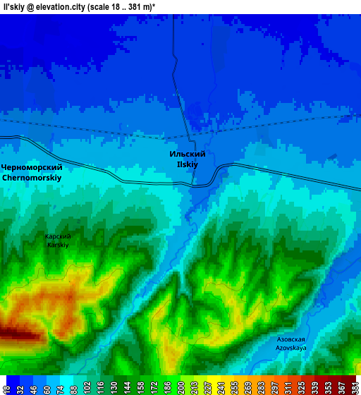 Zoom OUT 2x Il’skiy, Russia elevation map