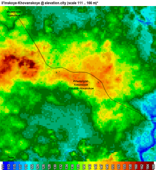 Zoom OUT 2x Il’inskoye-Khovanskoye, Russia elevation map