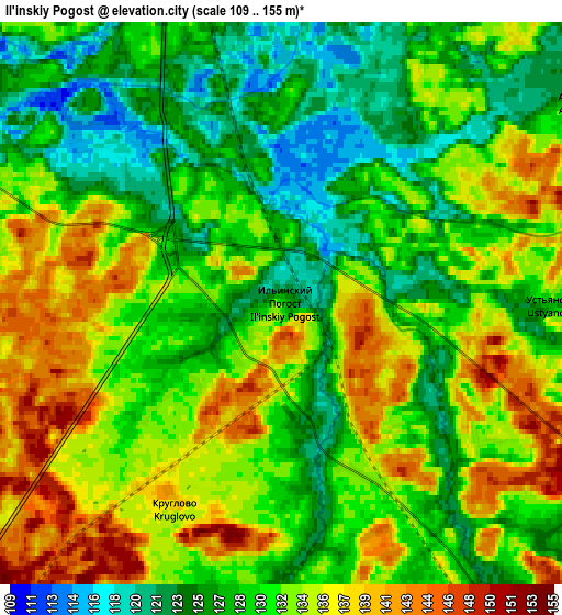 Zoom OUT 2x Il’inskiy Pogost, Russia elevation map