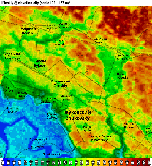 Zoom OUT 2x Il’inskiy, Russia elevation map