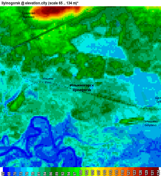 Zoom OUT 2x Ilyinogorsk, Russia elevation map