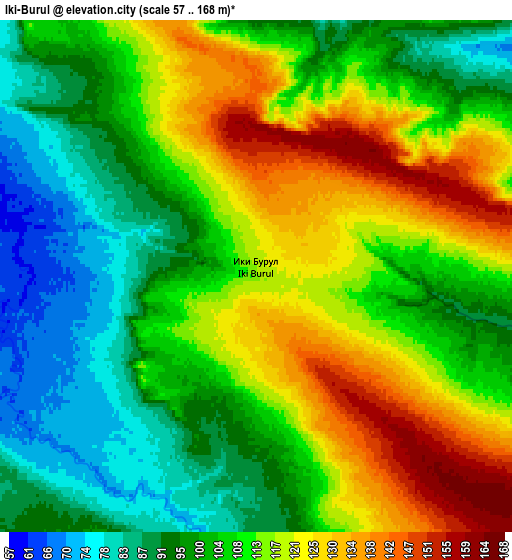 Zoom OUT 2x Iki-Burul, Russia elevation map