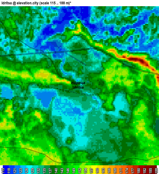 Zoom OUT 2x Idritsa, Russia elevation map